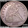 Image 1 : 1870-CC Silver Trade Dollar LIGHTLY CIRCULATED