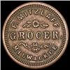 Image 2 : 1863 Civil War Token - F. Mitzlaff Groce NEARLY UNCIRCULATED