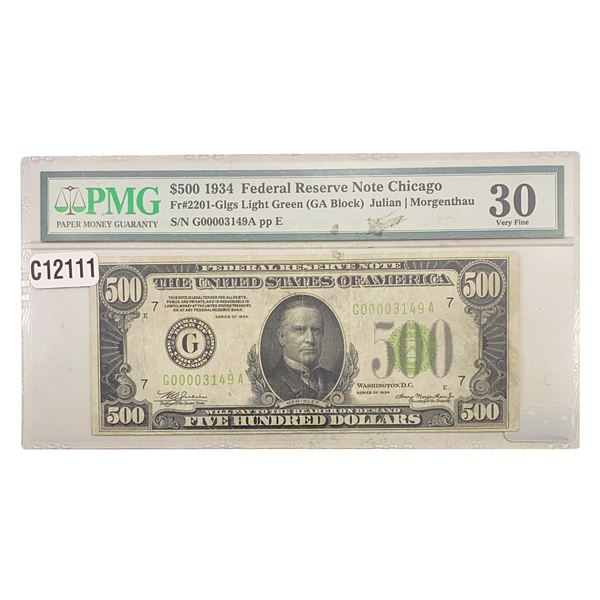 1934 $500 Federal Reserve Note PMG VF30
