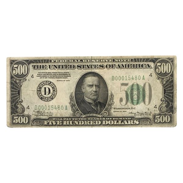 1934 $500 Federal Reserve Note