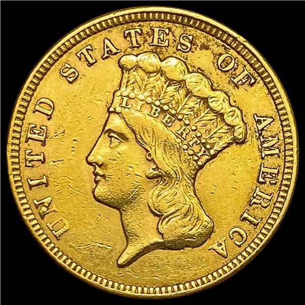 1856 $3 Indian Princess Head Gold CLOSELY UNCIRCULATED