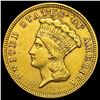 Image 1 : 1856 $3 Indian Princess Head Gold CLOSELY UNCIRCULATED