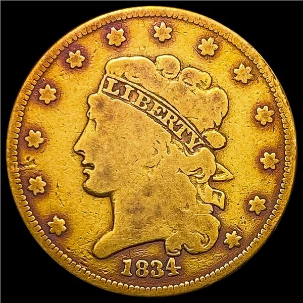1834 Capped Bust Half Eagle NICELY CIRCULATED