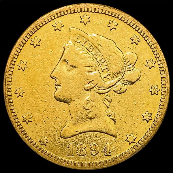 1894-O $10 Gold Liberty Head Eagle LIGHTLY CIRCULATED