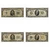 Image 1 : 1934 [4] $5, $10, $100 Federal Reserve/ Silver Certificate Notes