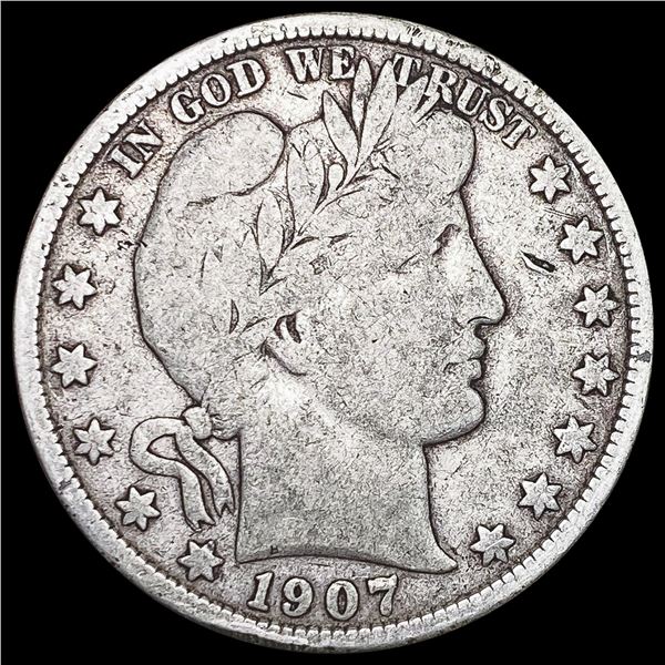 1907-D Barber Half Dollar NICELY CIRCULATED