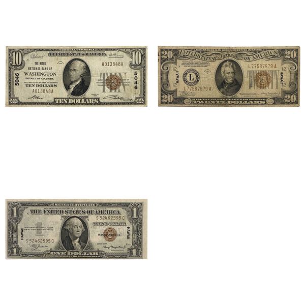 1929-1935 [3] $1, $10, $100 Federal Reserve / National Notes