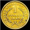 Image 2 : 1849 $1 Liberty Head Gold Dollar CLOSELY UNCIRCULATED