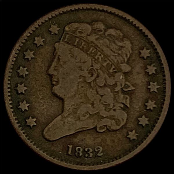 1832 Classic Head Half Cent LIGHTLY CIRCULATED