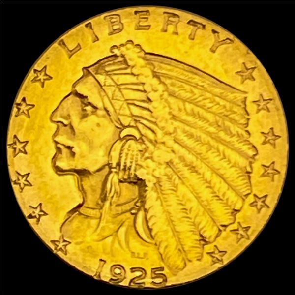 1925-D Indian Head $2.50 Gold Quarter Ea UNCIRCULATED