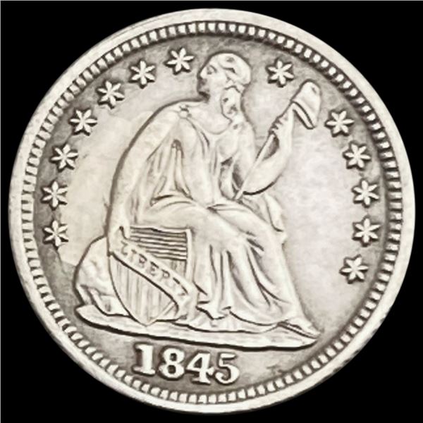 1845 Seated Liberty Half Dime CLOSELY UNCIRCULATED