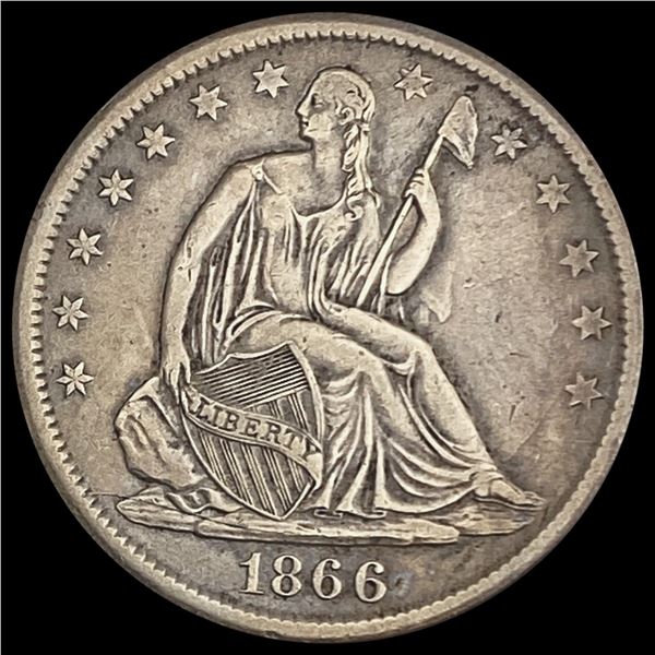 1866-S Seated Liberty Half Dollar LIGHTLY CIRCULATED