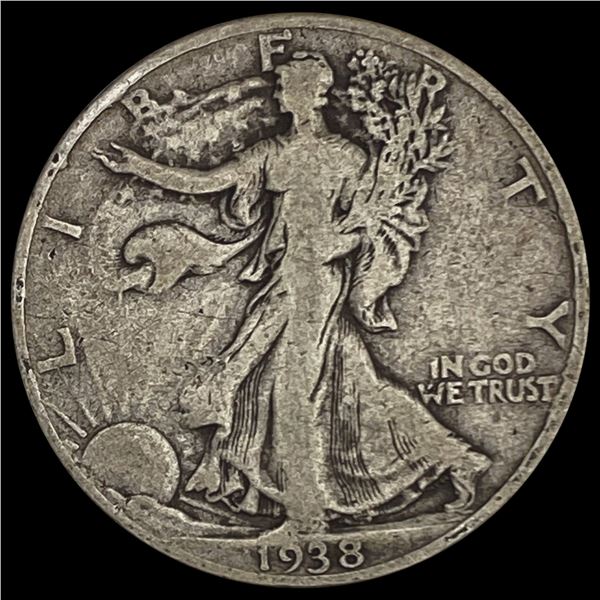 1938-D Walking Liberty Half Dollar LIGHTLY CIRCULATED