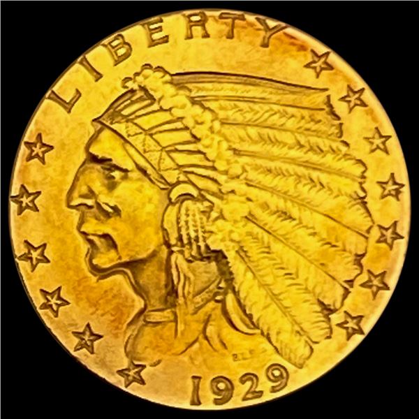 1929 Indian Head $2.50 Gold Quarter Eagl CHOICE AU