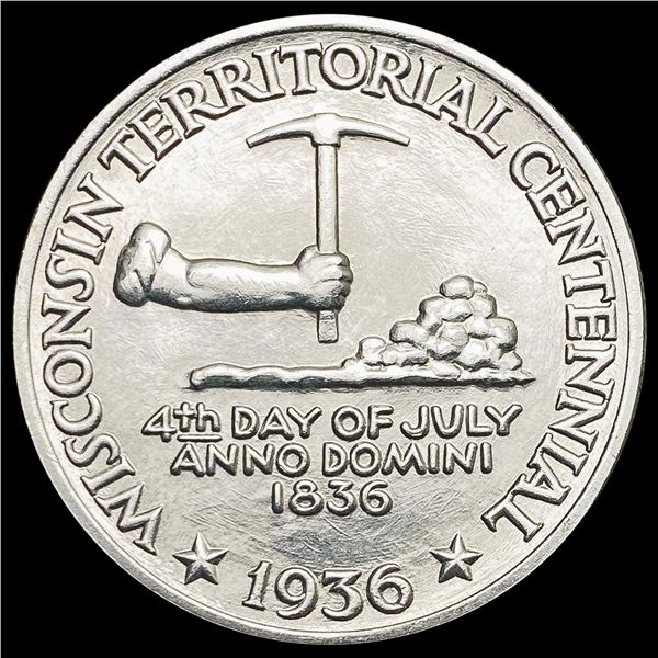 1936 Wisconsin Territorial Centennial Ha GEM BU