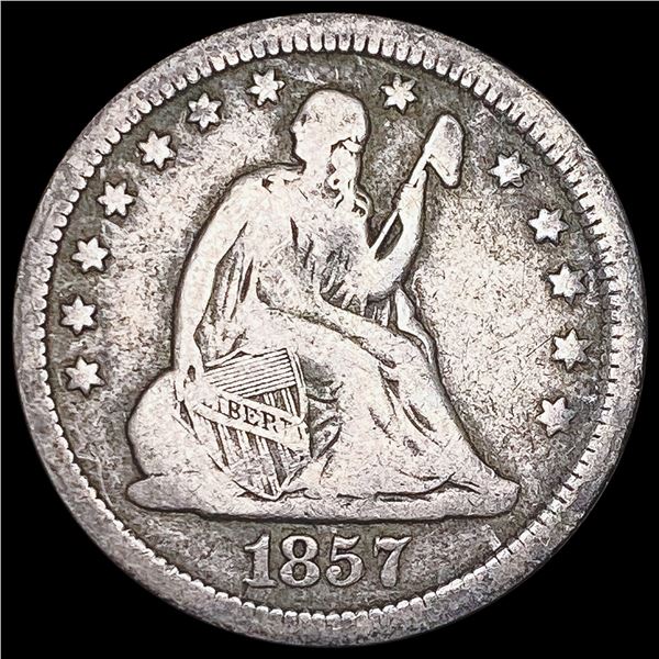 1857 Seated Liberty Quarter NICELY CIRCULATED