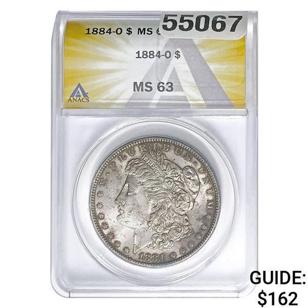 1884-O Morgan Dollar ANACS MS63