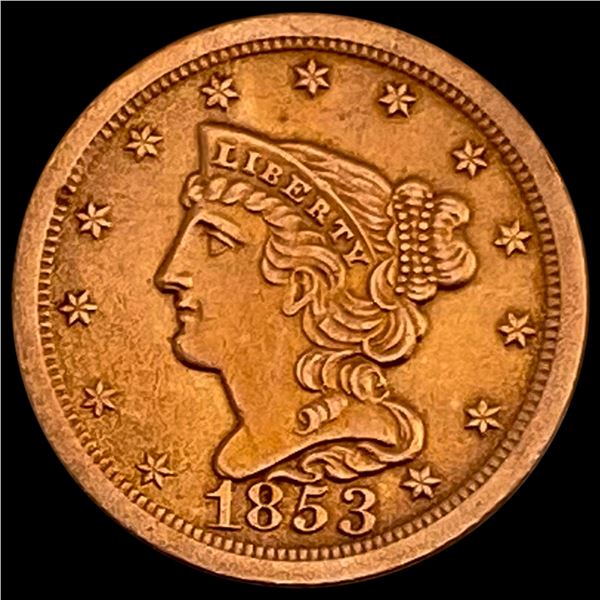 1853 Braided Hair Half Cent UNCIRCULATED