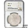Image 1 : 1884 Morgan Silver Dollar NGC MS64