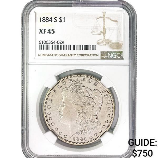 1884-S Morgan Dollar NGC XF45