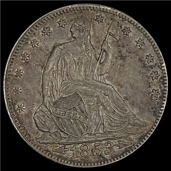 1853 Arrows Seated Liberty Half Dollar CLOSELY UNCIRCULATED