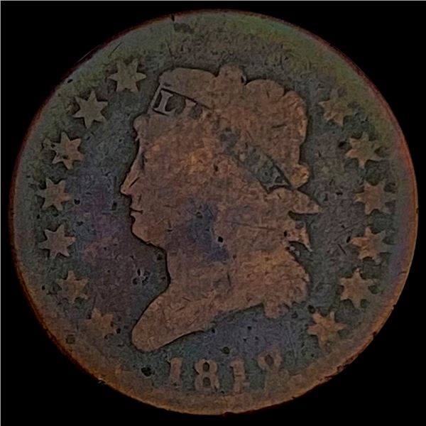 1818 Coronet Head Large Cent NICELY CIRCULATED