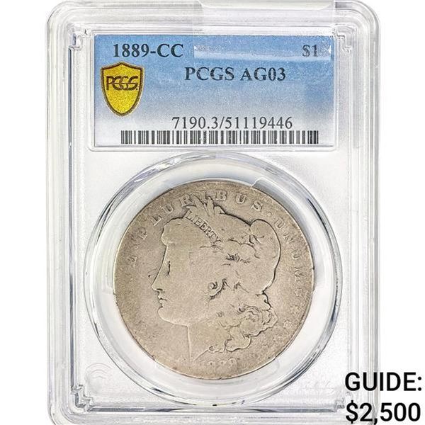 1889-CC Morgan Dollar PCGS AG03