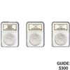 Image 1 : [3] 2003-2005 Eagle Silver $1 NGC MS69