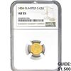 Image 1 : 1856 Slanted 5 G$1 NGC AU55