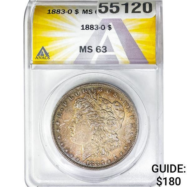 1883-O Morgan Dollar ANACS MS63