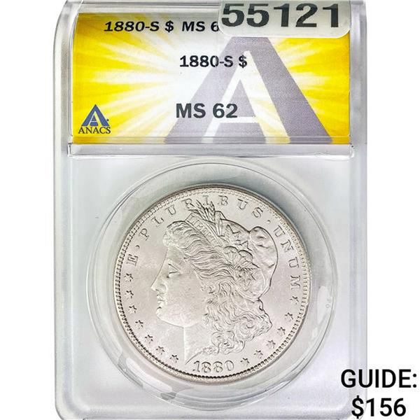 1880-S Morgan Dollar ANACS MS62