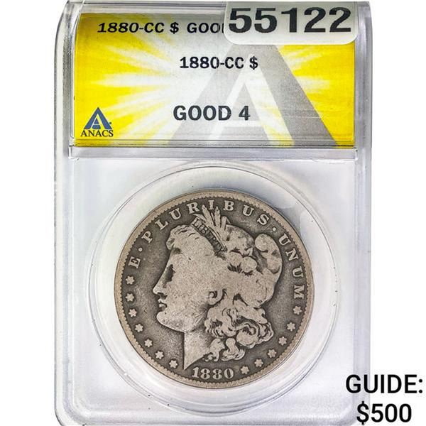 1880-CC Morgan Dollar ANACS Good 4