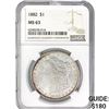 Image 1 : 1882 Morgan Silver Dollar NGC MS63