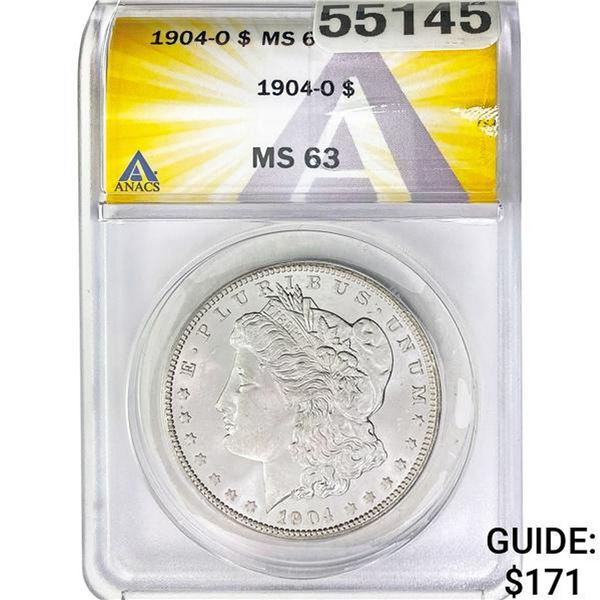 1904-O Morgan Dollar ANACS MS63