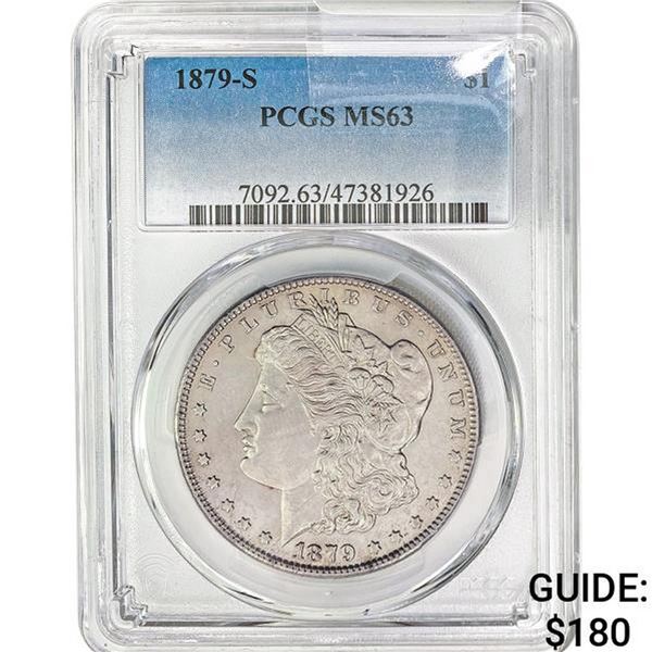 1879-S Morgan Silver Dollar PCGS MS63