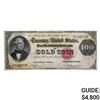 Image 1 : 1882 $100 "BENTON" GOLD CERTIFICATE VERY FINE+