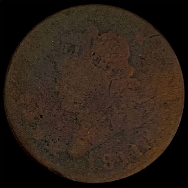 The coin is a heavily worn Indian Head C NICELY CIRCULATED