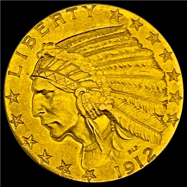 1912 $5 Indian Head Half Eagle CLOSELY UNCIRCULATED