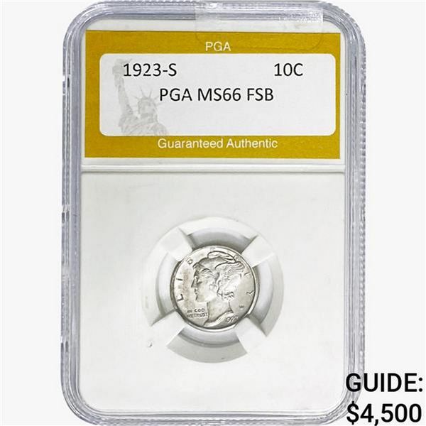 1923-S Mercury Silver Dime PGA MS66