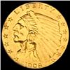 Image 1 : 1908 Indian Head $2.5 Gold Quarter Eagle HIGH GRADE