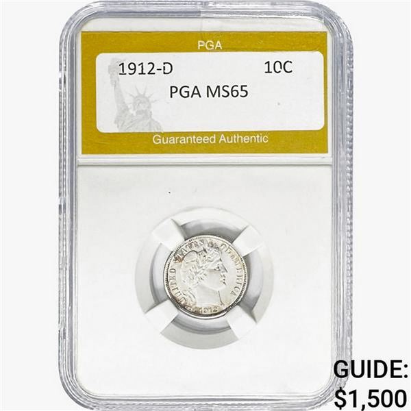 1912-D Barber Dime PGA MS65