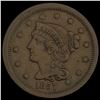 Image 1 : 1857 Braided Hair Large Cent CLOSELY UNCIRCULATED