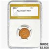 Image 1 : 1867 Indian Head Cent PGA MS64 RED