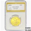 1991 $25 1/2oz Gold Eagle PGA MS69
