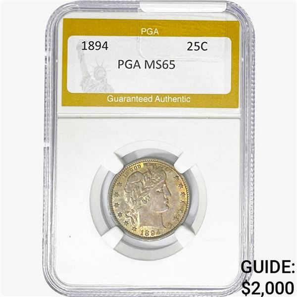 1894 Barber Quarter PGA MS65