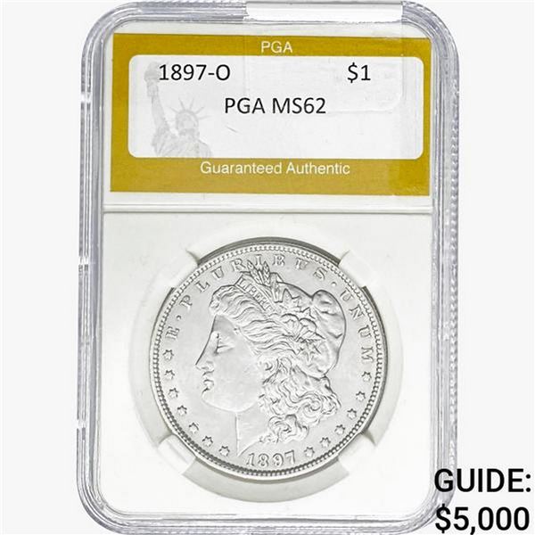 1897-O Morgan Silver Dollar PGA MS62
