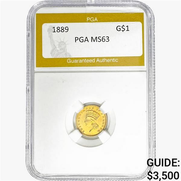 1889 Rare Gold Dollar PGA MS63