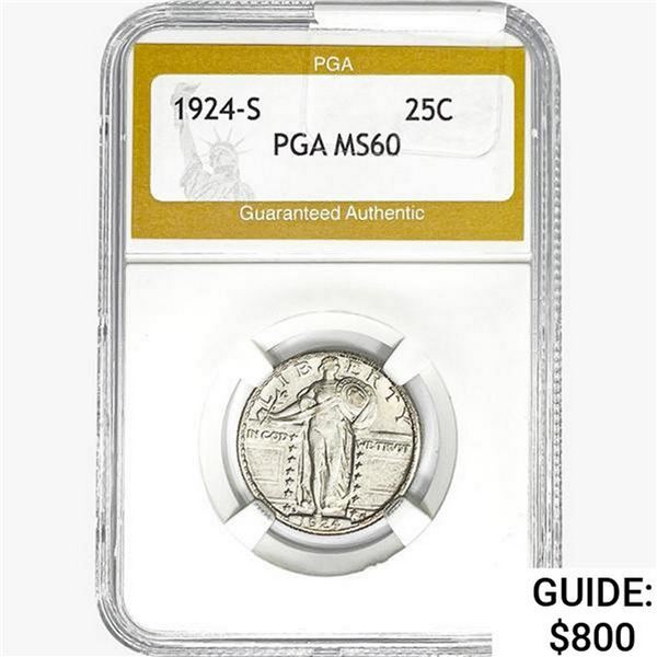 1924-S Standing Liberty Quarter PGA MS60
