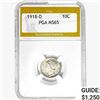 1918-D Mercury Silver Dime PGA MS65