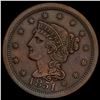 Image 1 : 1851 Braided Hair Large Cent CLOSELY UNCIRCULATED
